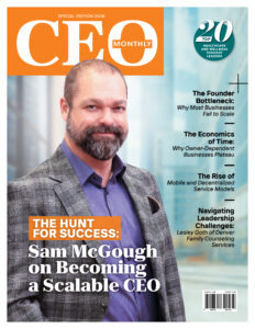CEO Monthly April 2026 cover with Sam McGough